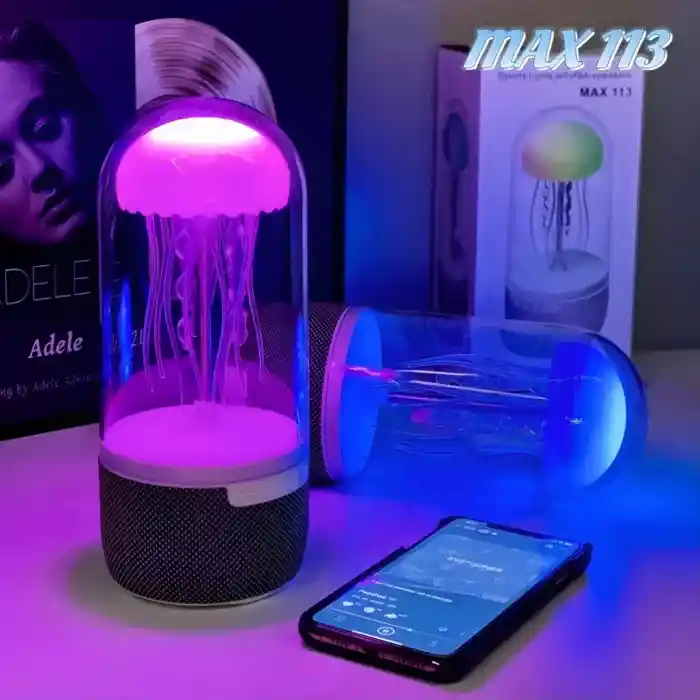 Max 113 Jellyfish Speaker with Colorful Octopus Smart Light Color Speaker Sound Instrument